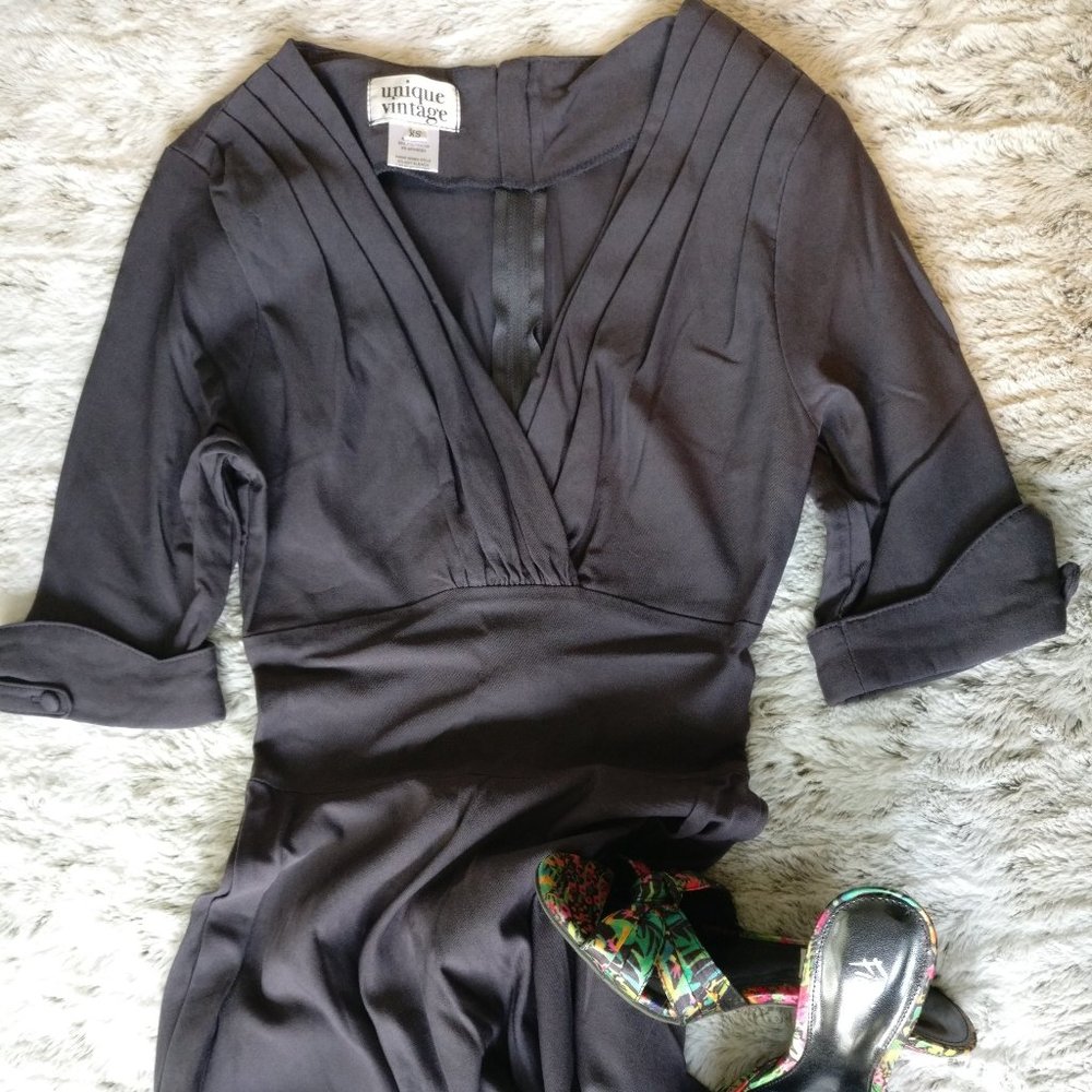Unique Vintage gray dress - XS